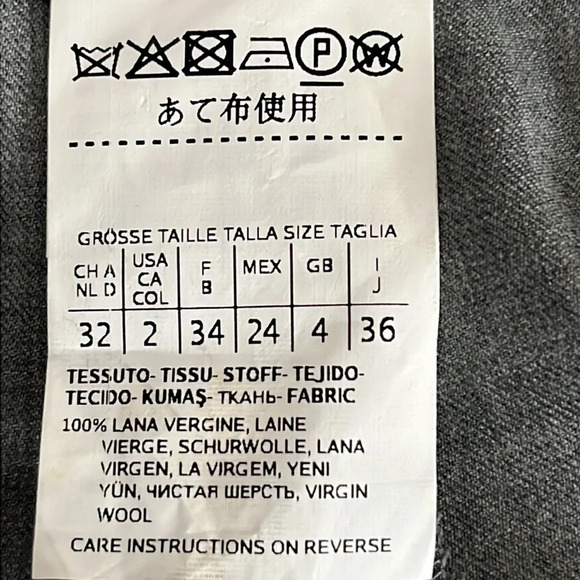 Max Mara Edison Trousers Virgin Wool Unhemmed - NEW but stained - Size 2 (US) - Picture 7 of 12